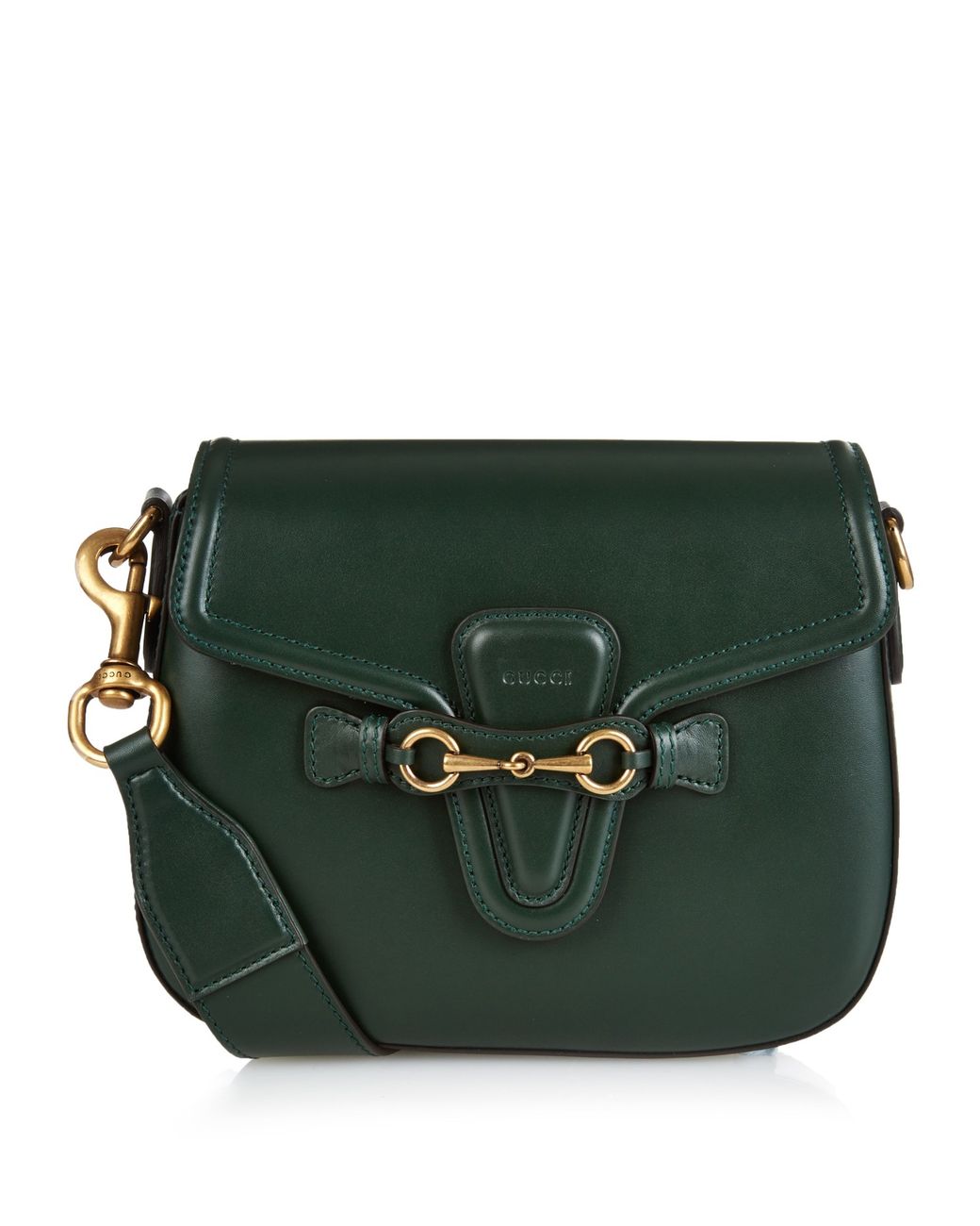 Gucci Lady Web Medium Leather Cross-body Bag in Green | Lyst