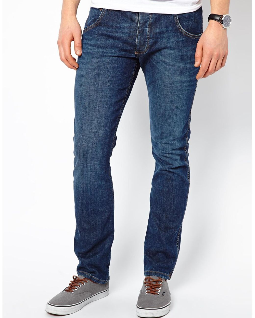 Wrangler Jeans Spencer Slim Fit Night Break Wash in Blue for Men | Lyst