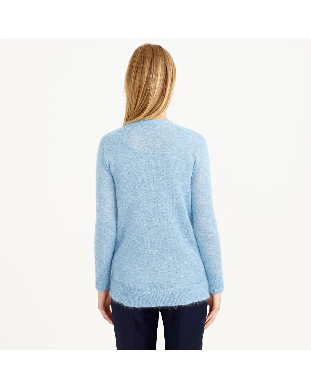 J.Crew Mohair Cardigan Sweater in Blue 