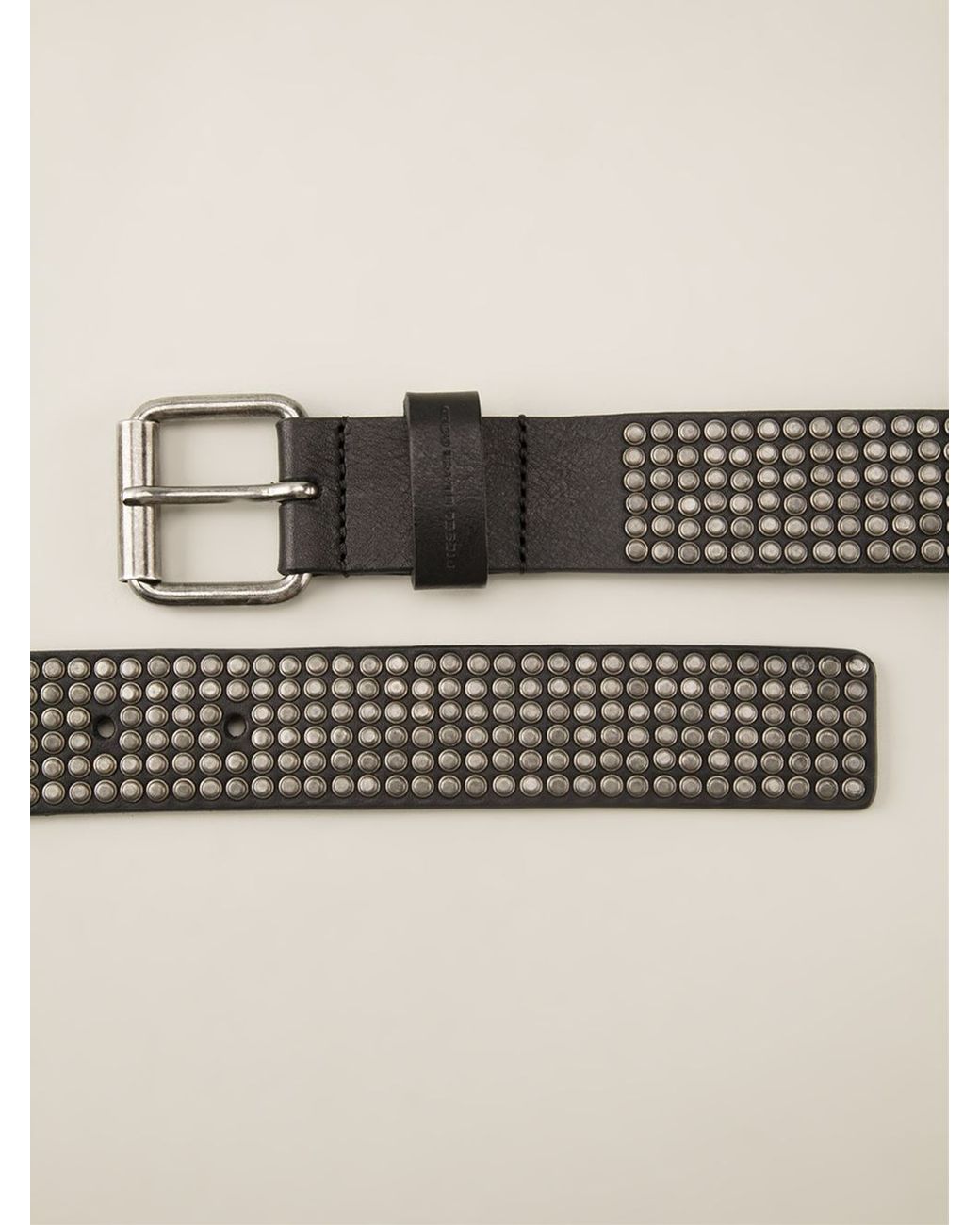 DIESEL Benjamin A Studded Belt in Black for Men Lyst UK