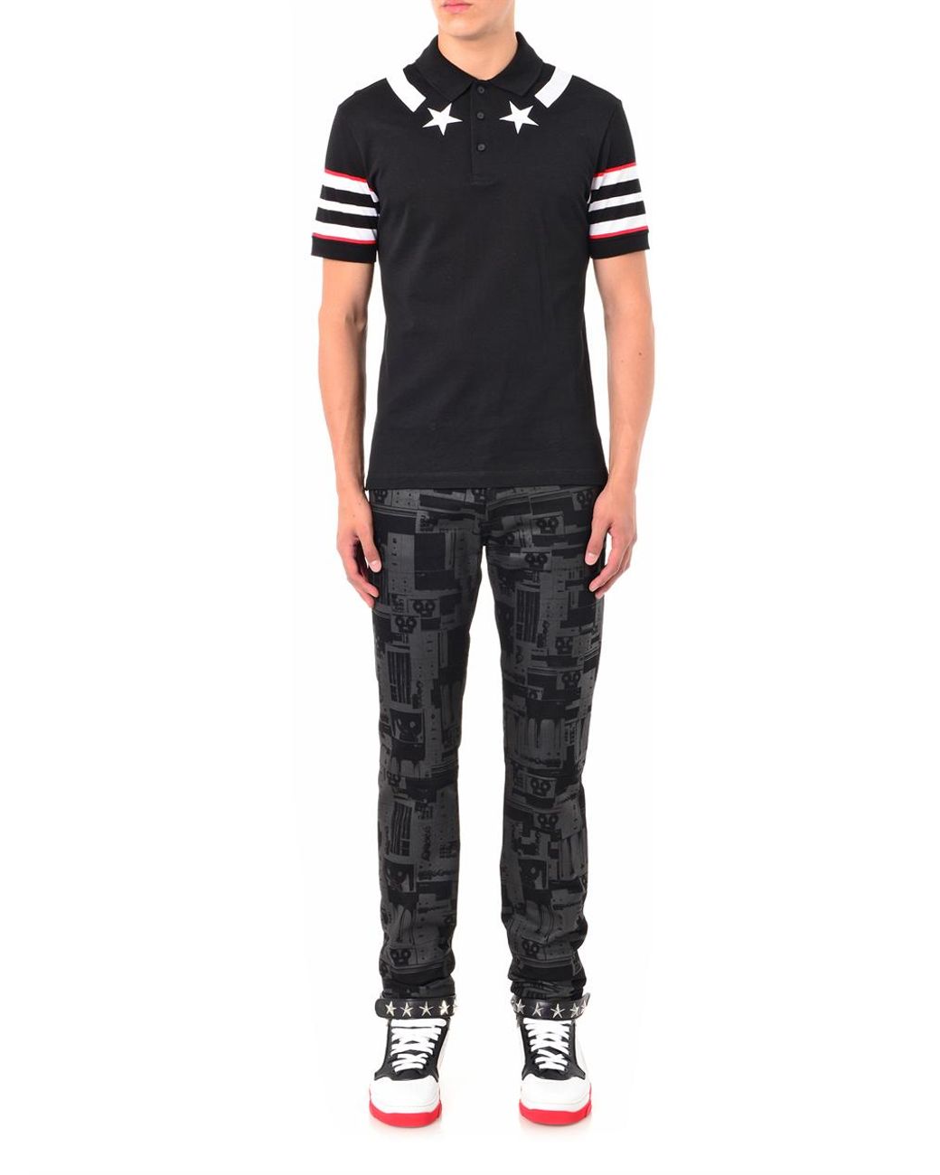 Givenchy Stars and Stripes Polo Shirt in Black for Men | Lyst
