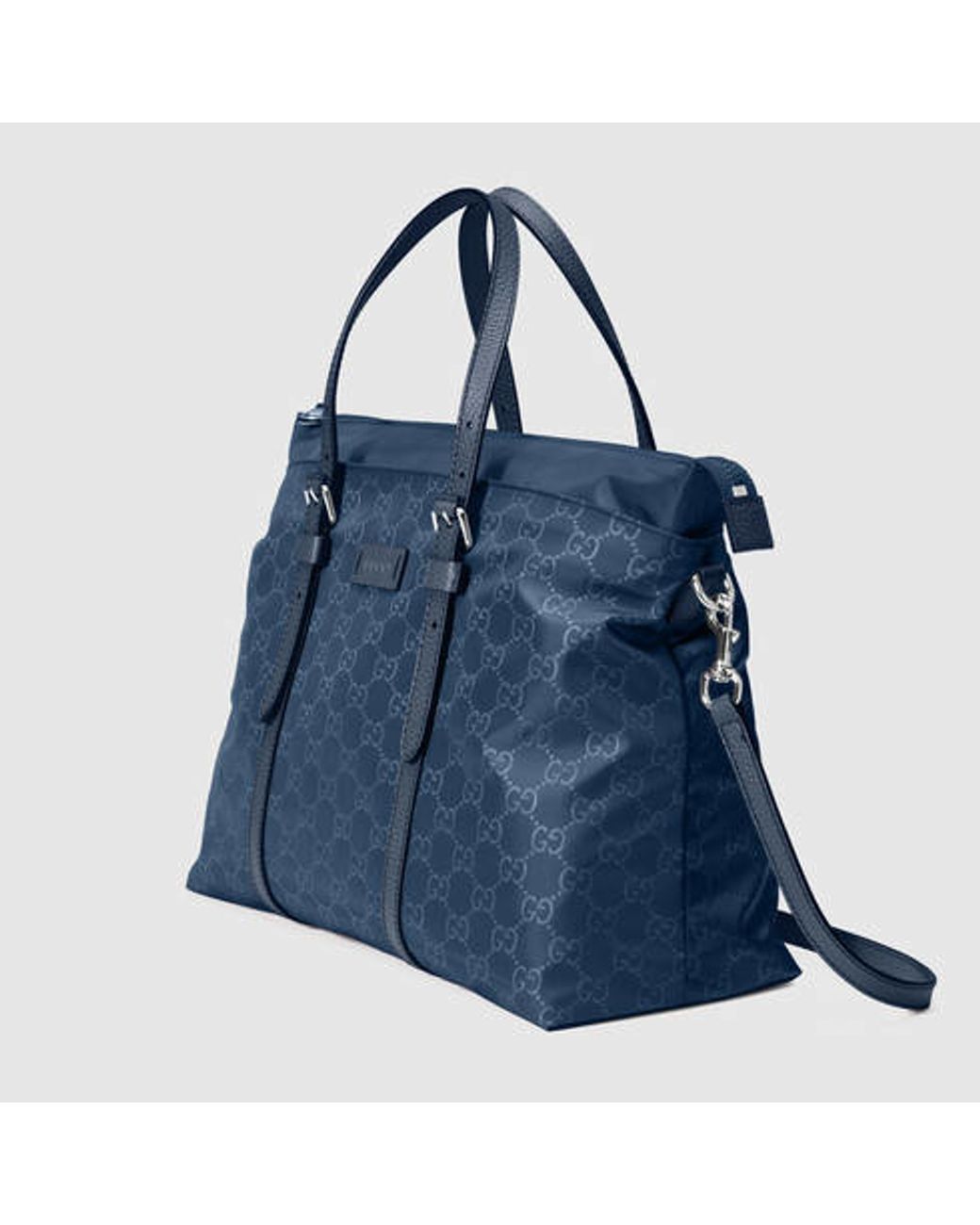 Gucci Nylon Guccissima Light Tote in Blue Lyst