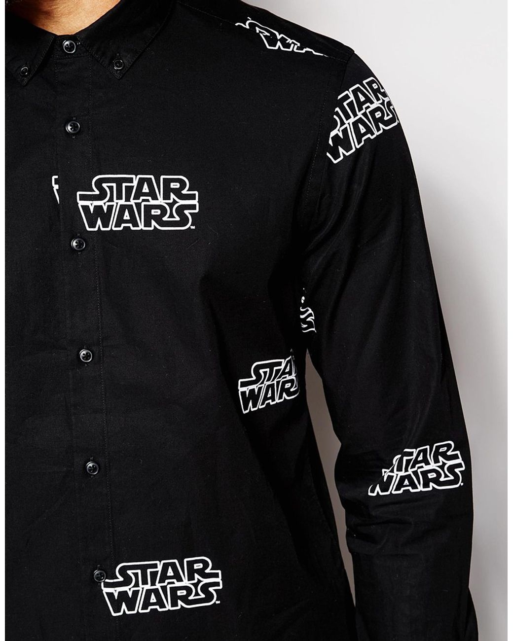 ASOS Star Wars Shirt In Long Sleeve in Black for Men | Lyst