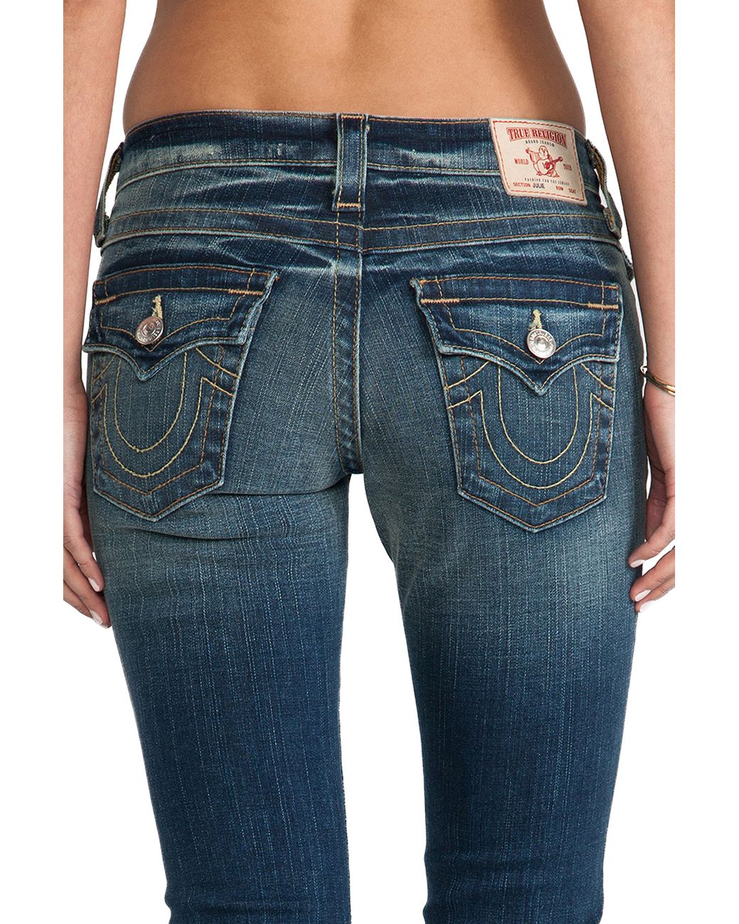 True Religion Julie Low Rise Skinny in Blue Storm Lyst