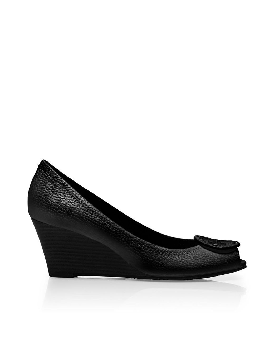 Tory Burch Sally Wedge in Black | Lyst