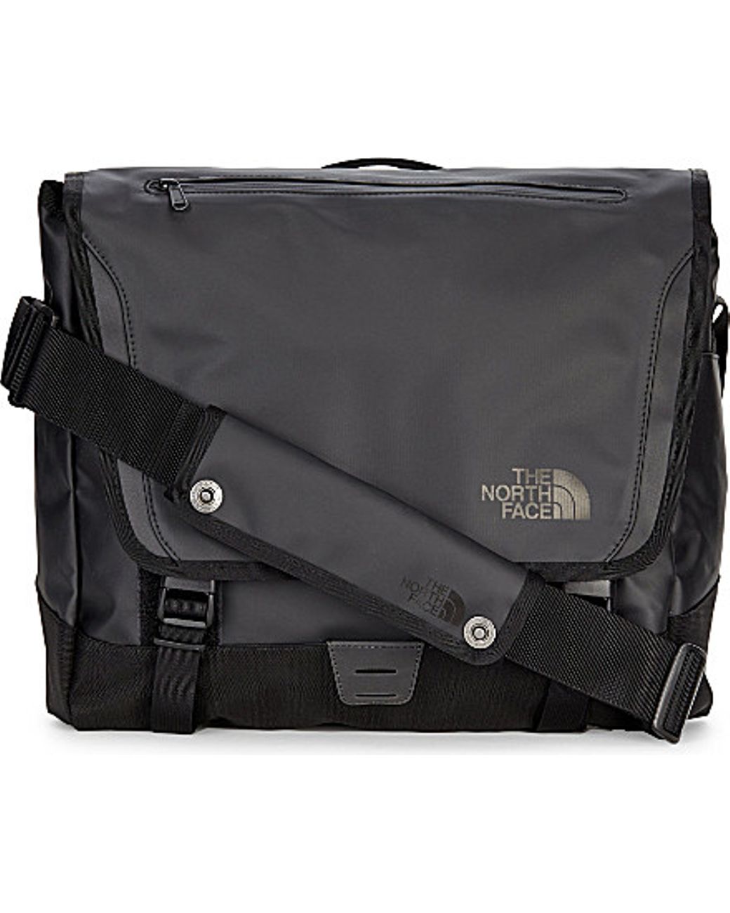 The North Face Base Camp Voyager Messenger Bag: Black / White
