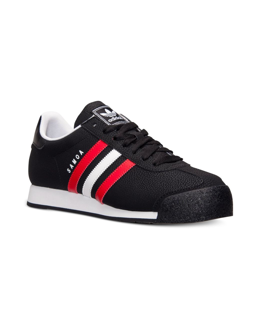 adidas Mens Samoa Casual Sneakers From Finish Line in Black/Red/White ...