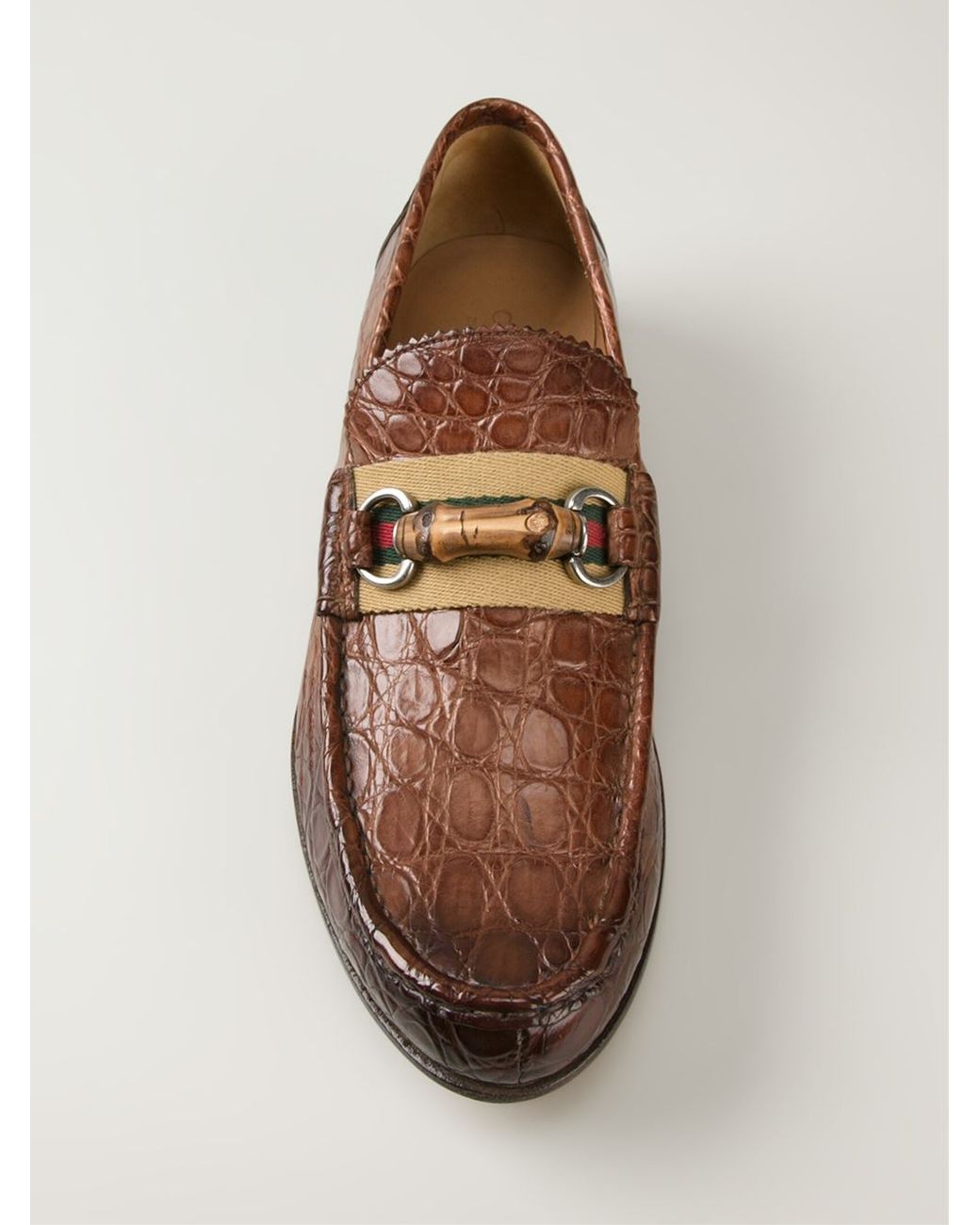 Gucci Bamboo Detail Loafers in Brown for Men | Lyst