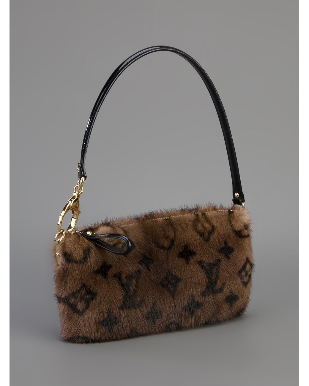 Louis Vuitton Fur Shoulder Bag in Brown |