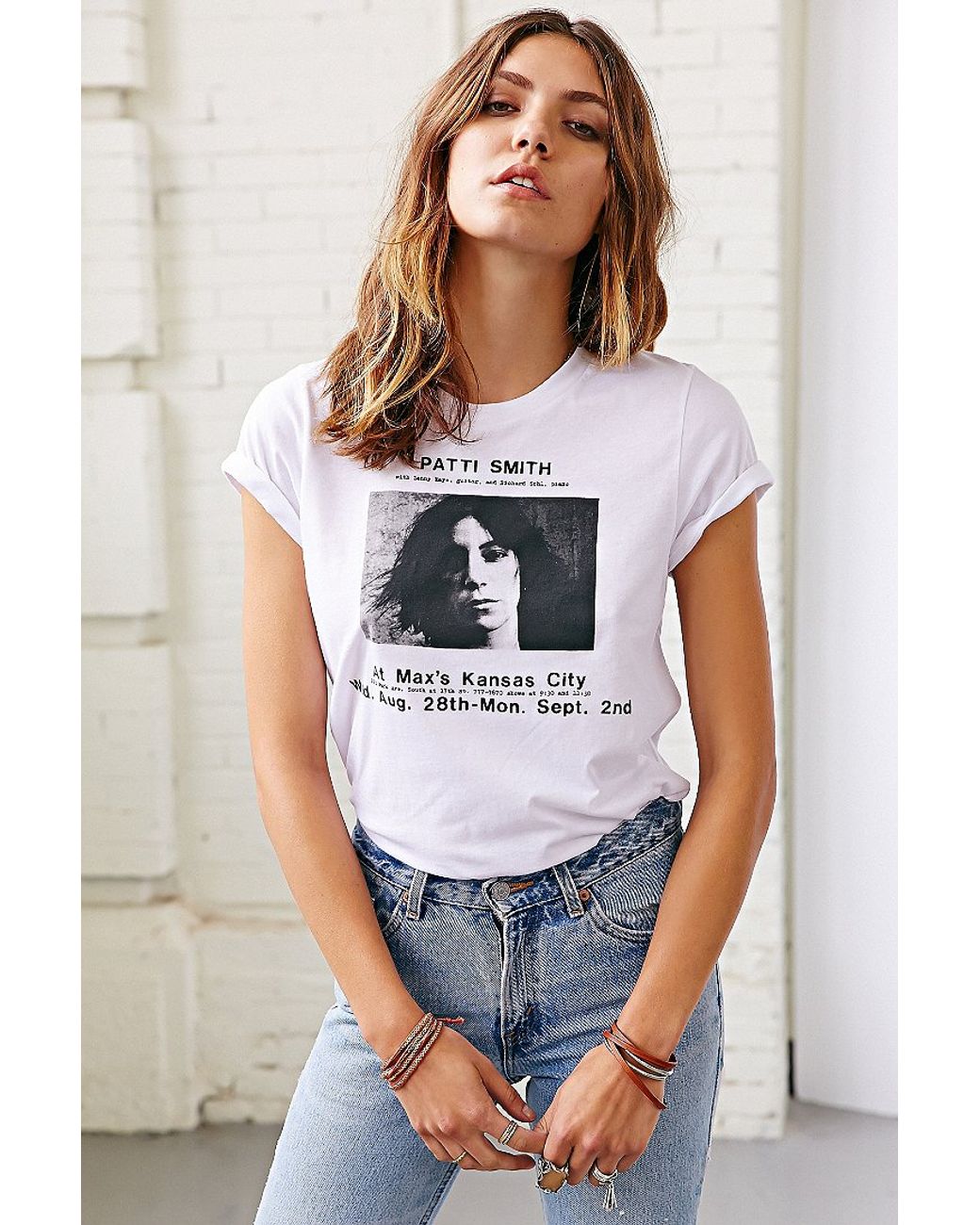 Urban Outfitters Patti Smith Tee in White | Lyst