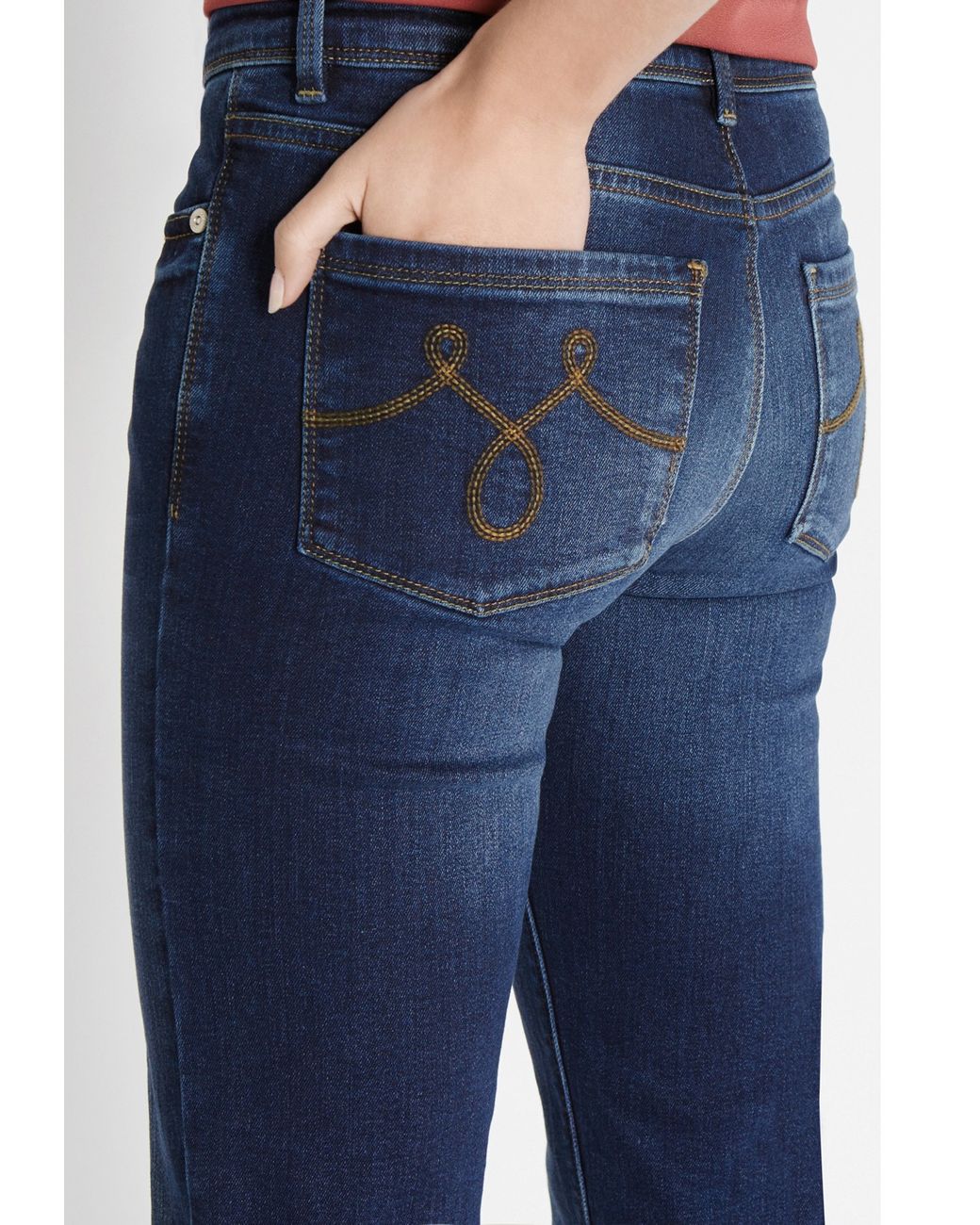 Oasis Mid Wash Scarlet Bootcut Jeans in Blue | Lyst UK