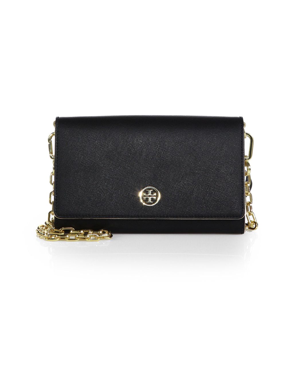 Tory Burch Robinson Chain Wallet Outlet Store - Bistro Brown
