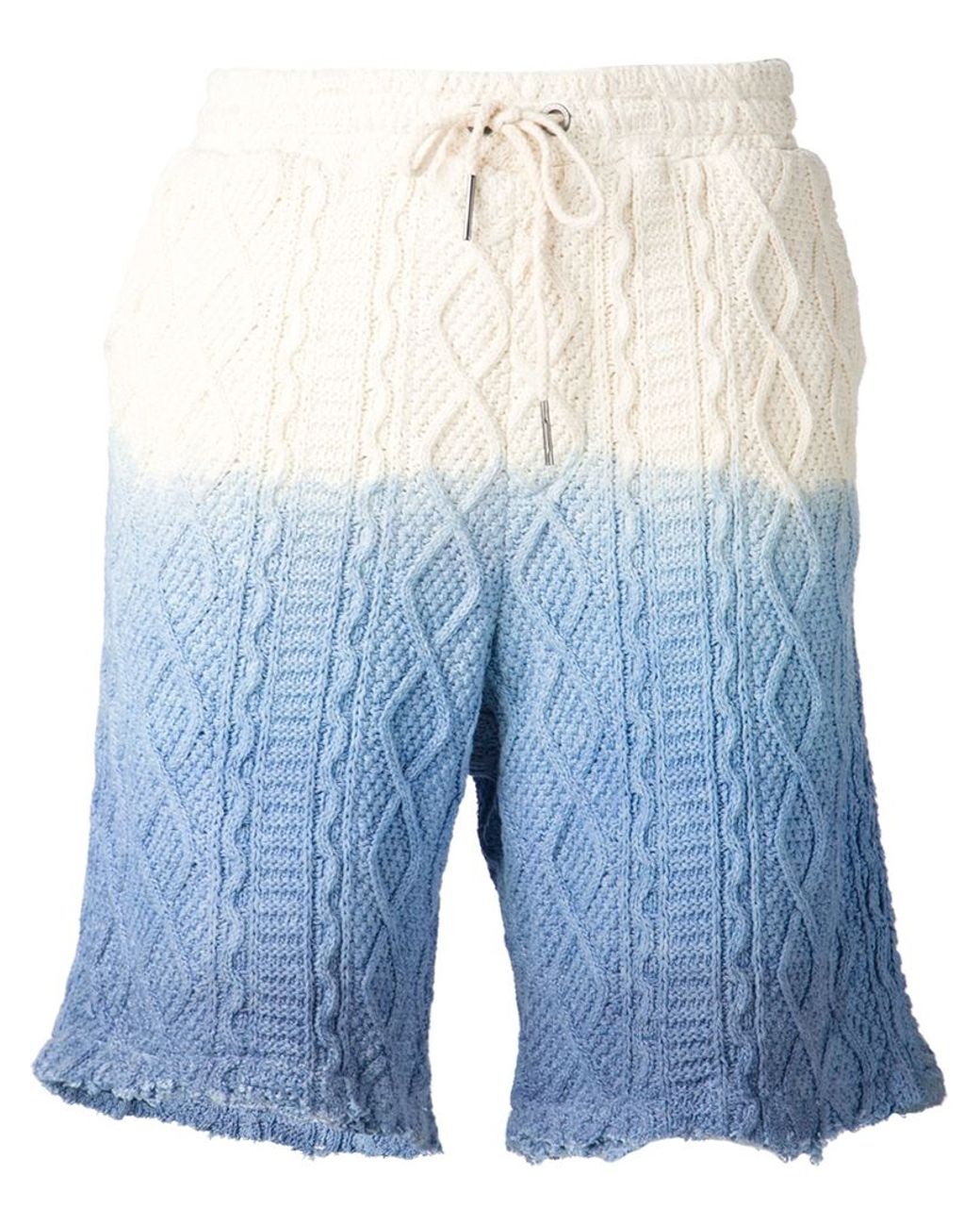 Rochambeau Cable Knit Shorts in Blue for Men