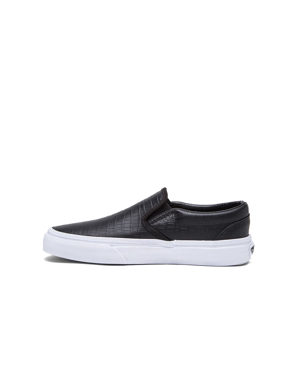 Vans Classic Croc Leather Slip On Sneaker in Black for Men | Lyst