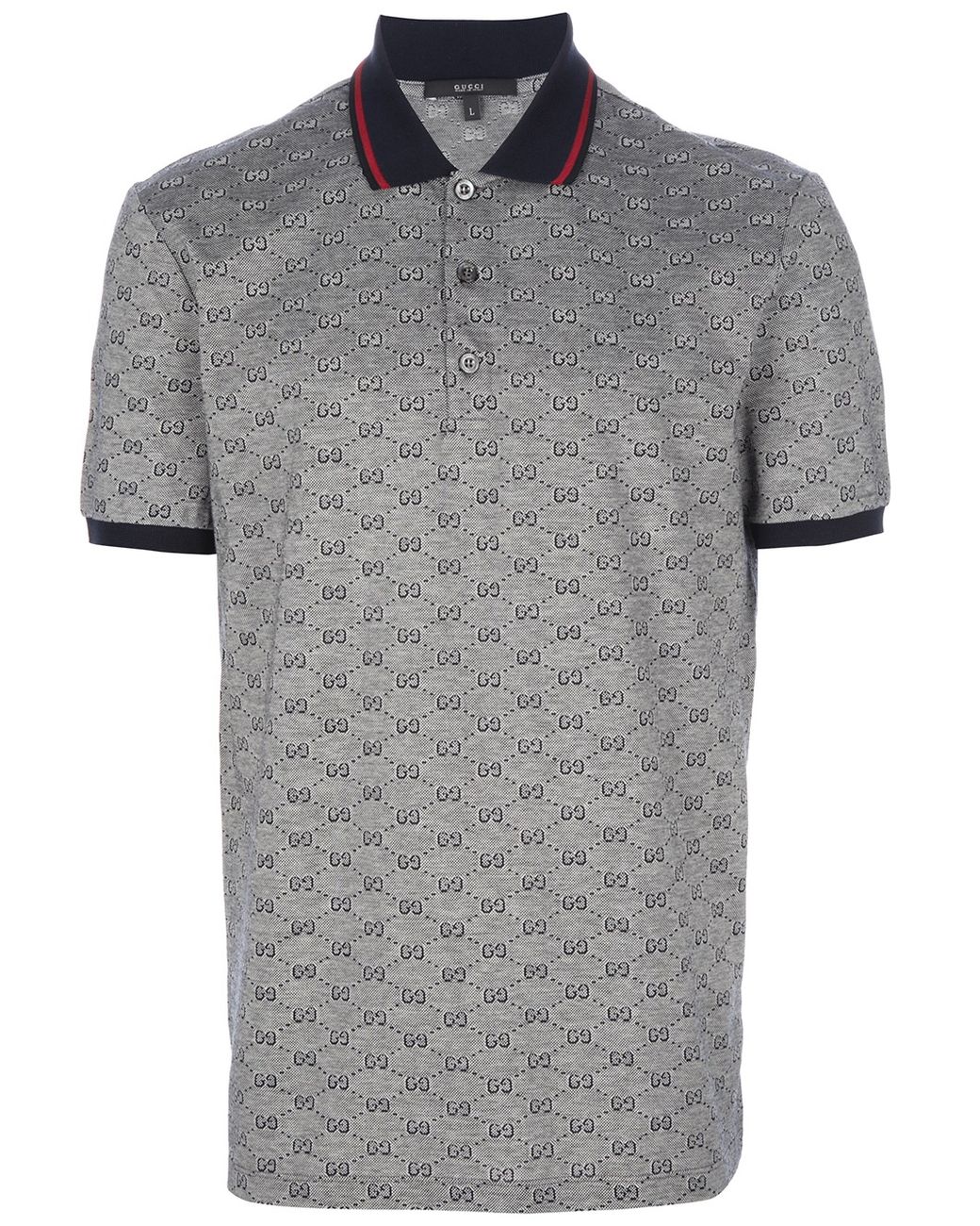 Gucci Monogram Polo Shirt in Blue for Men | Lyst