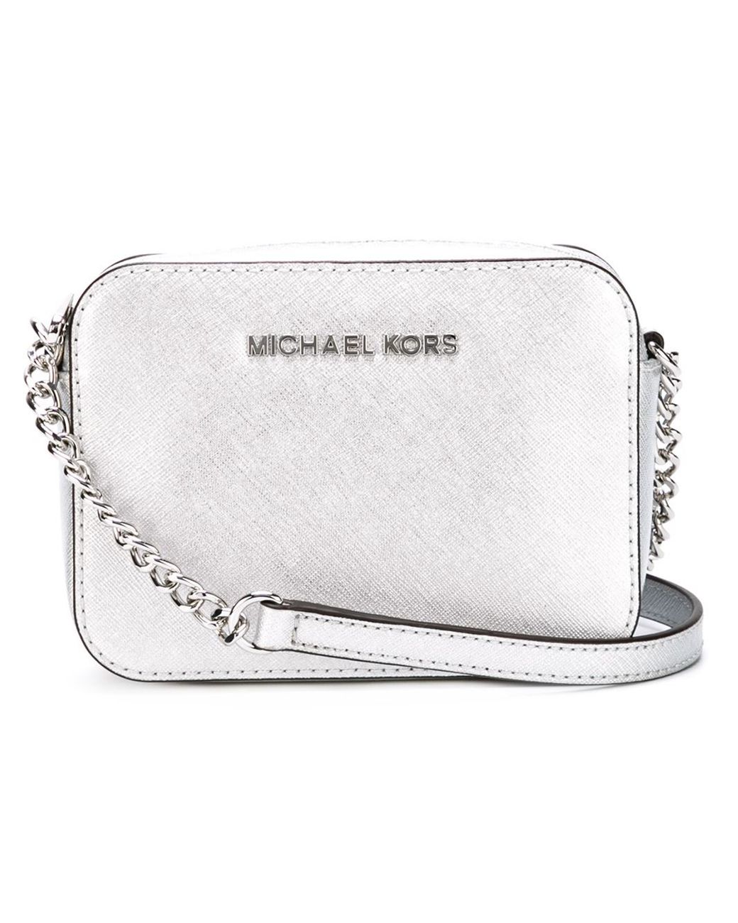 Michael Kors Medium Crossbody Bag Silver One Size Silver in Grey  Lyst UK