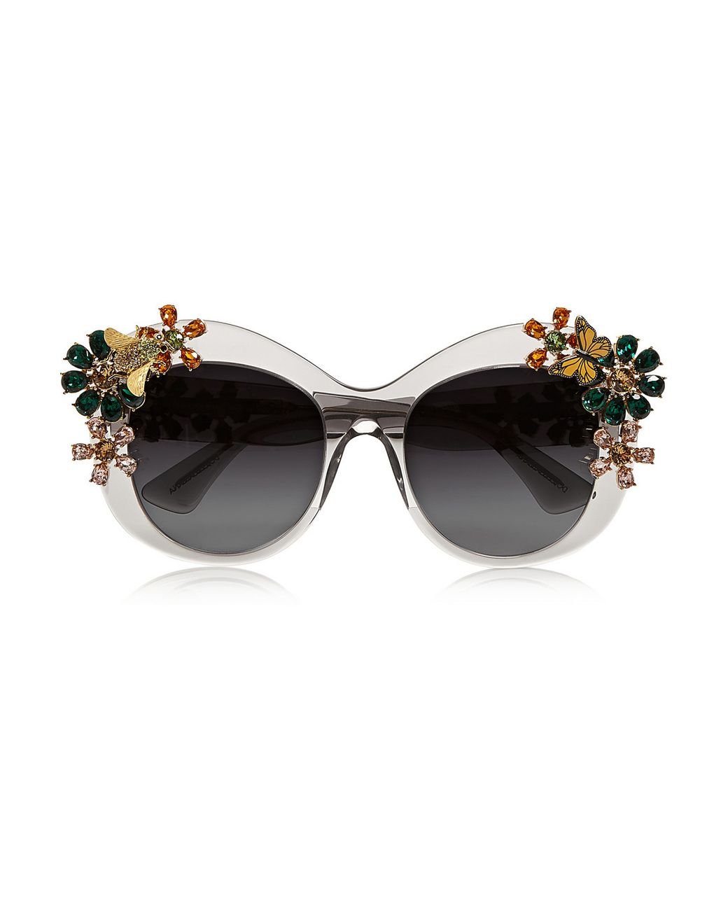 Dolce & Gabbana Swarovski Crystal-Embellished Square-Frame Acetate