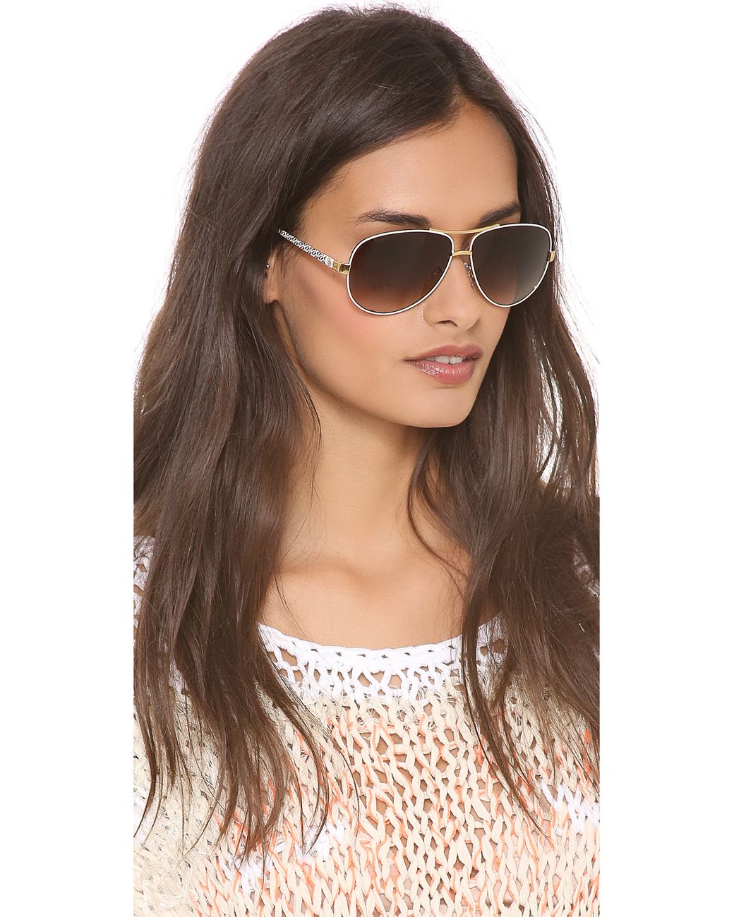 Aviator sunglasses tory 2025 burch