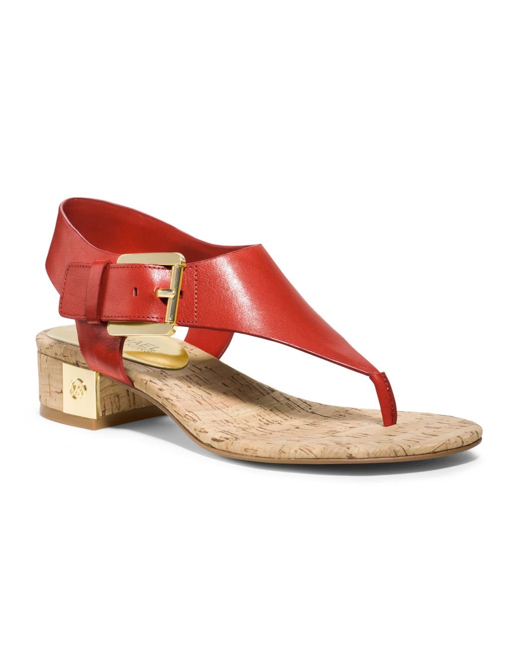 Michael Kors London Thong Sandal in Red | Lyst