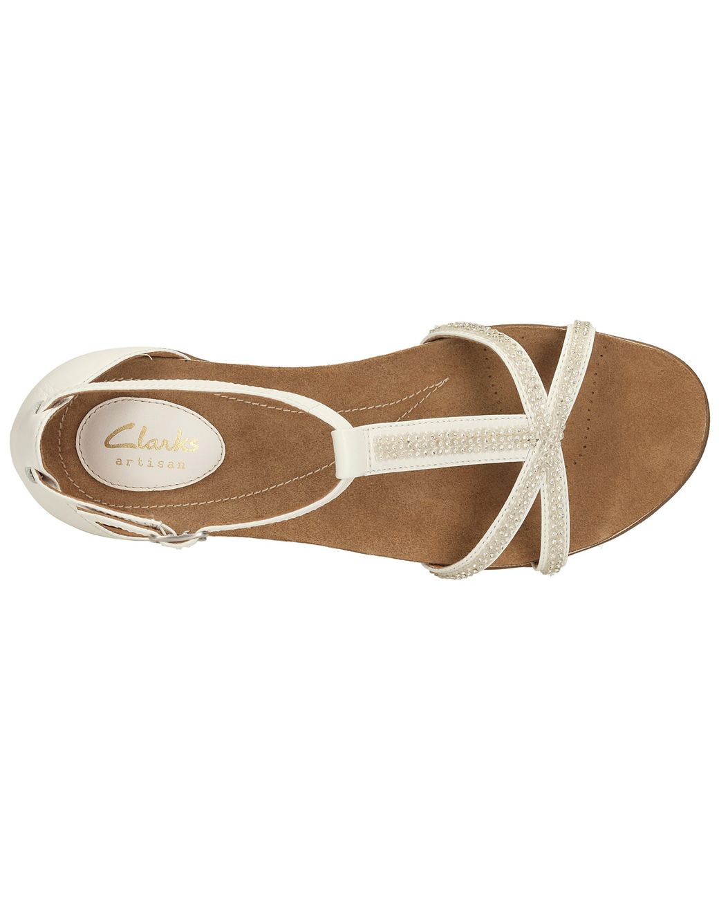 Clarks Raffi Star Leather Sandals in White | Lyst UK