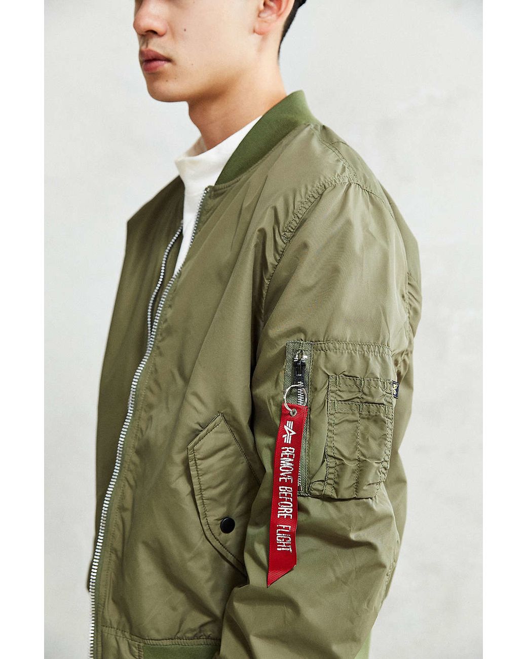 Alpha Industries L-2b Scout Bomber Jacket in Natural for Men | Lyst