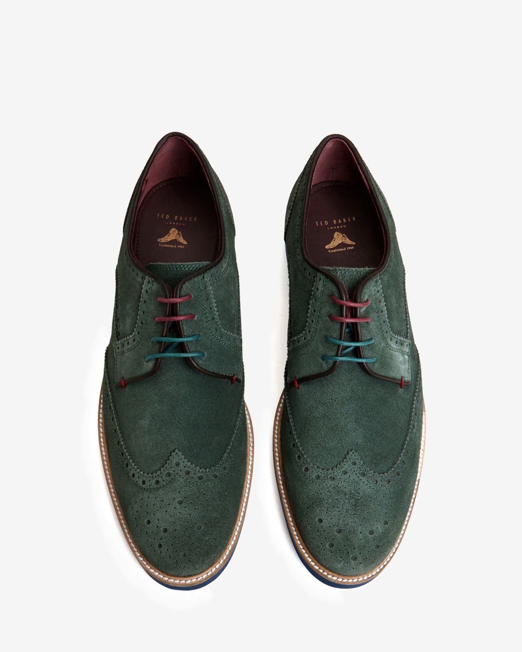 Ted Baker Suede Wingtip Derby Brogues 