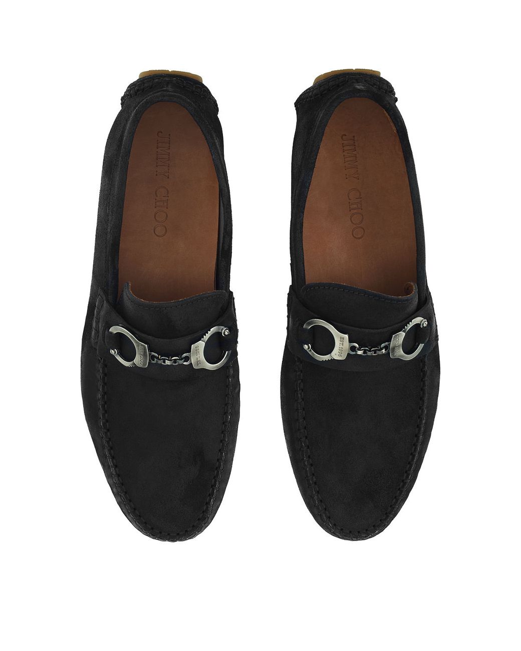 Jimmy Choo Handcuff Leather Loafers in Black for Men Lyst