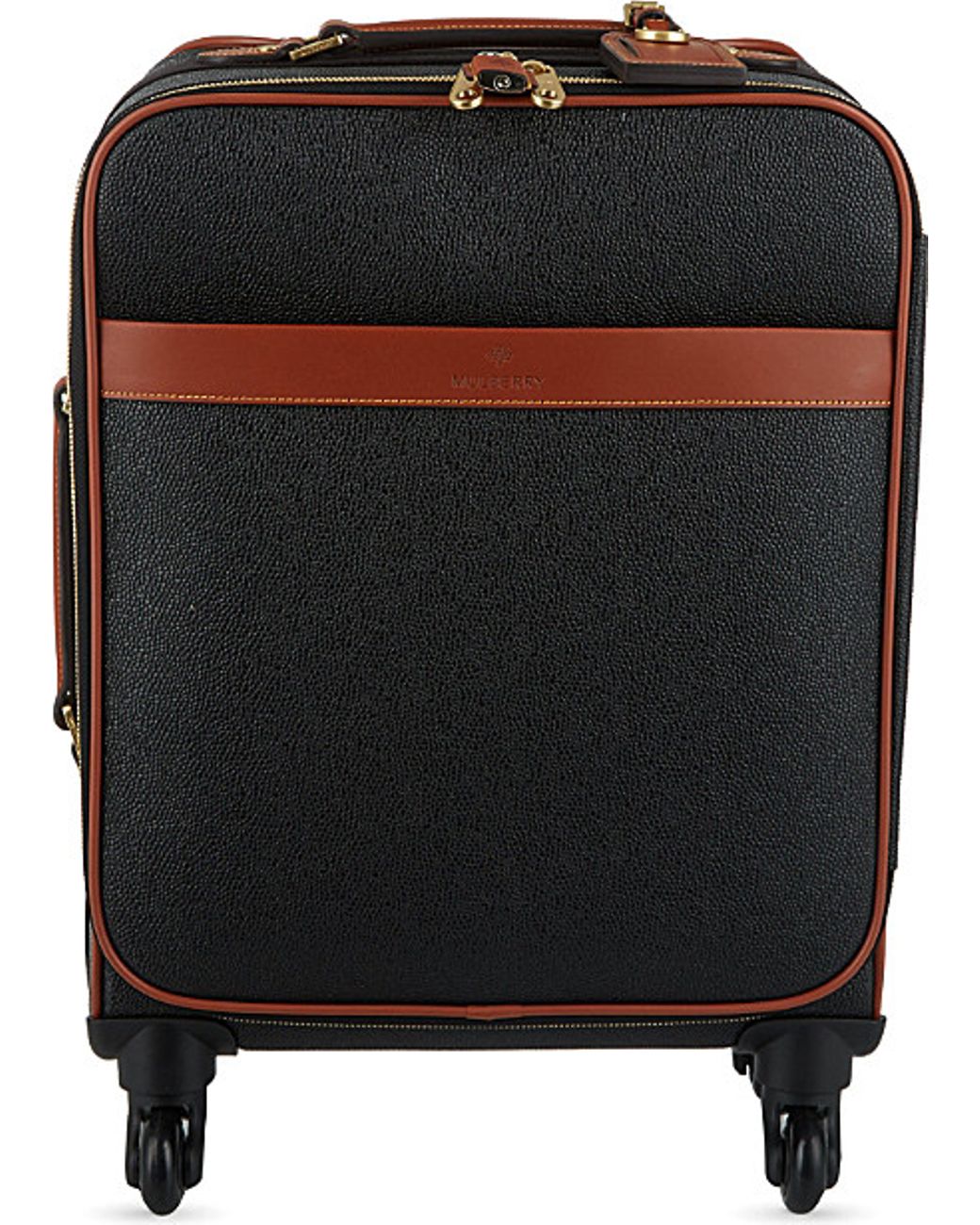 Mulberry Scotchgrain Fourwheel Trolley Suitcase 55cm in Black Lyst UK