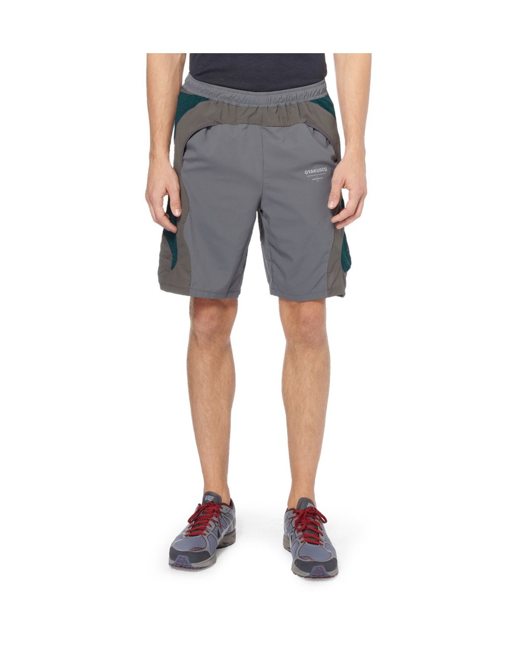 Nike Gyakusou Slub Jersey Running Shorts in Gray for Men | Lyst