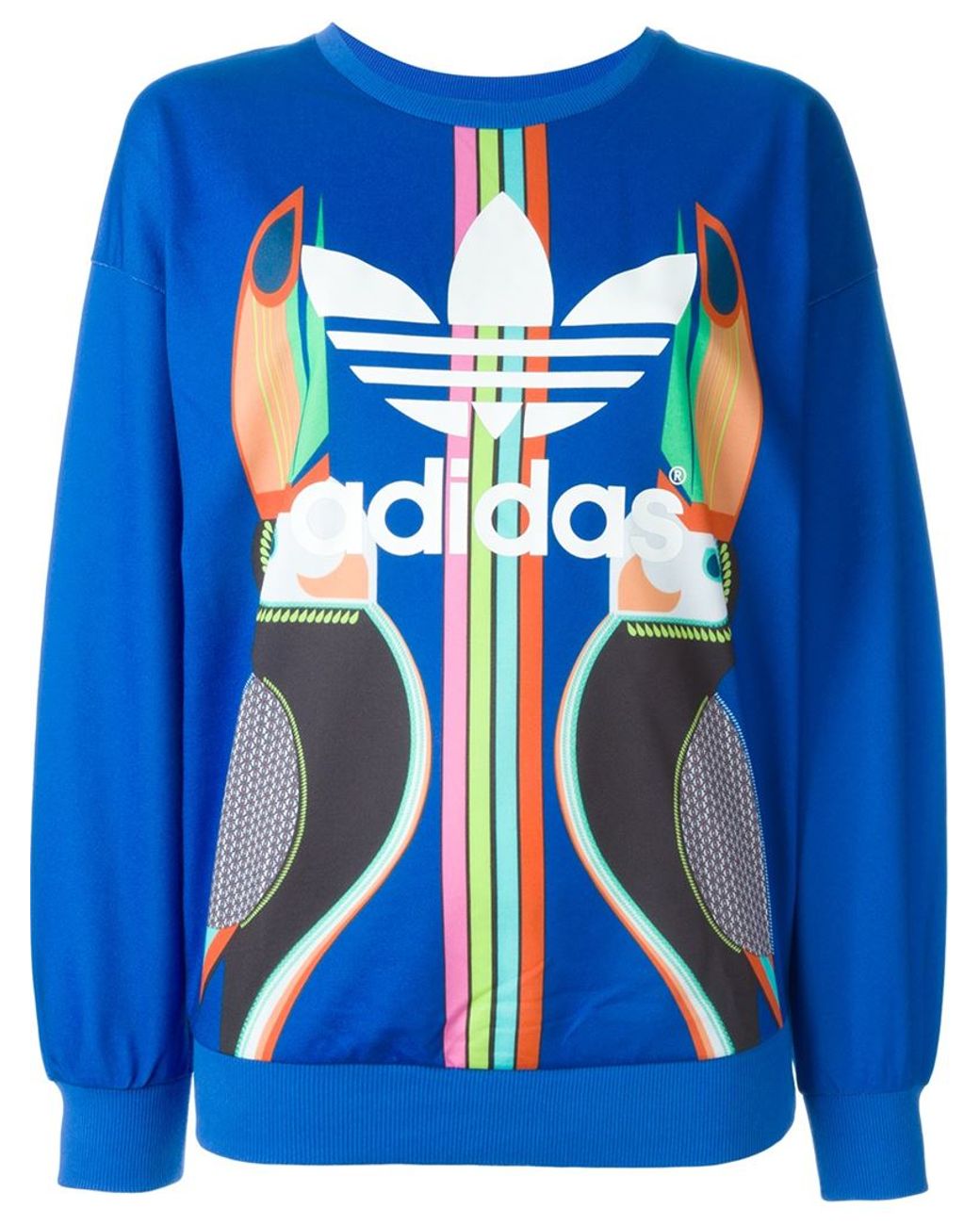 adidas Originals Toucan Print Sweatshirt | Lyst Blue in
