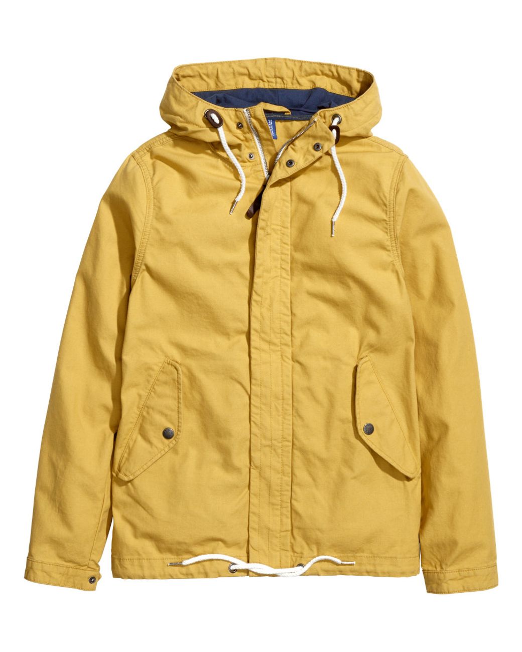 H&M Canvas Parka in Yellow for Men | Lyst