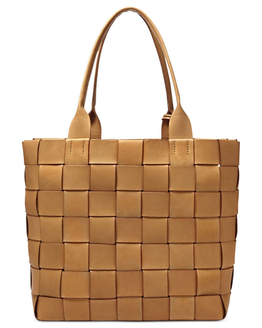 Skagen Denmark Anja Woven Leather Tote in Brown | Lyst