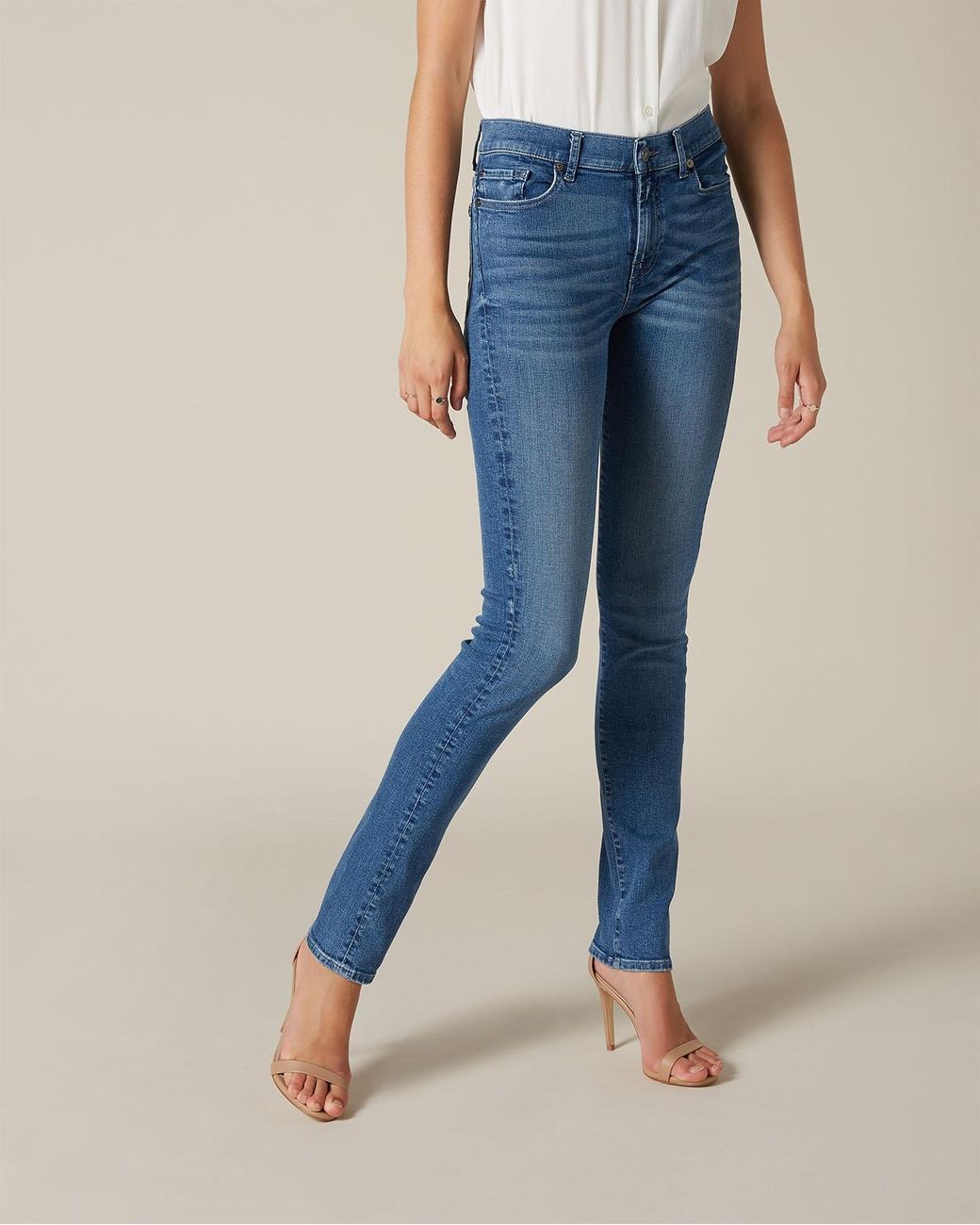 7 For All Mankind Rozie Slim Evolution Almost Love in Blue | Lyst Australia