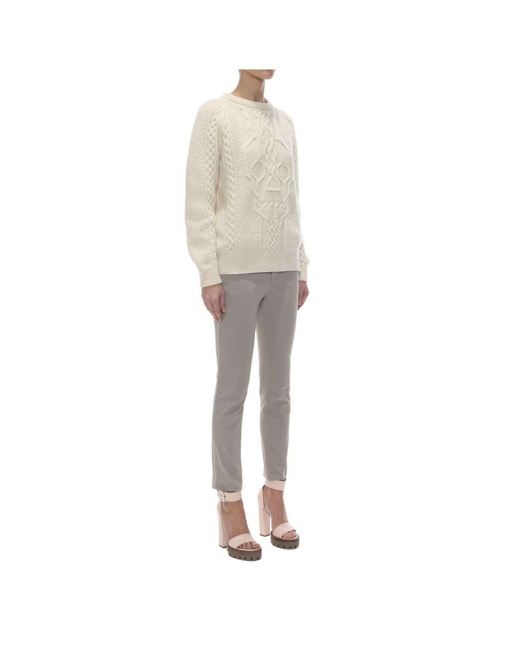 Alexander mcqueen shop skull knit jumper