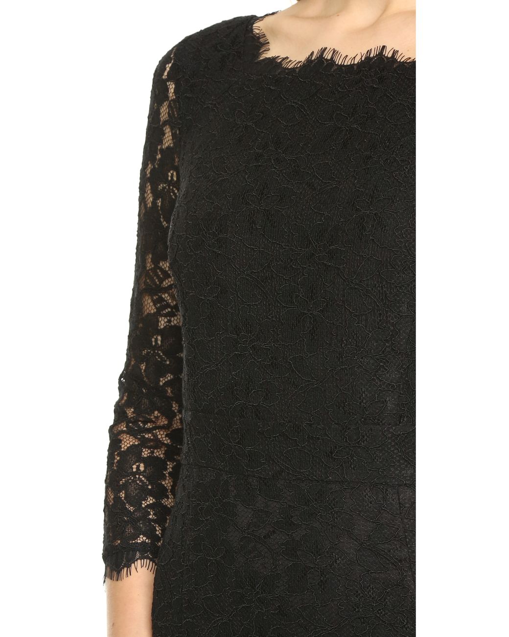 Diane von Furstenberg Zarita Lace Gown - Black | Lyst