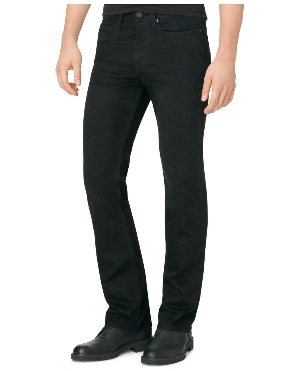 Calvin Modern Bootcut Worn-in Black Jeans for Men | Lyst