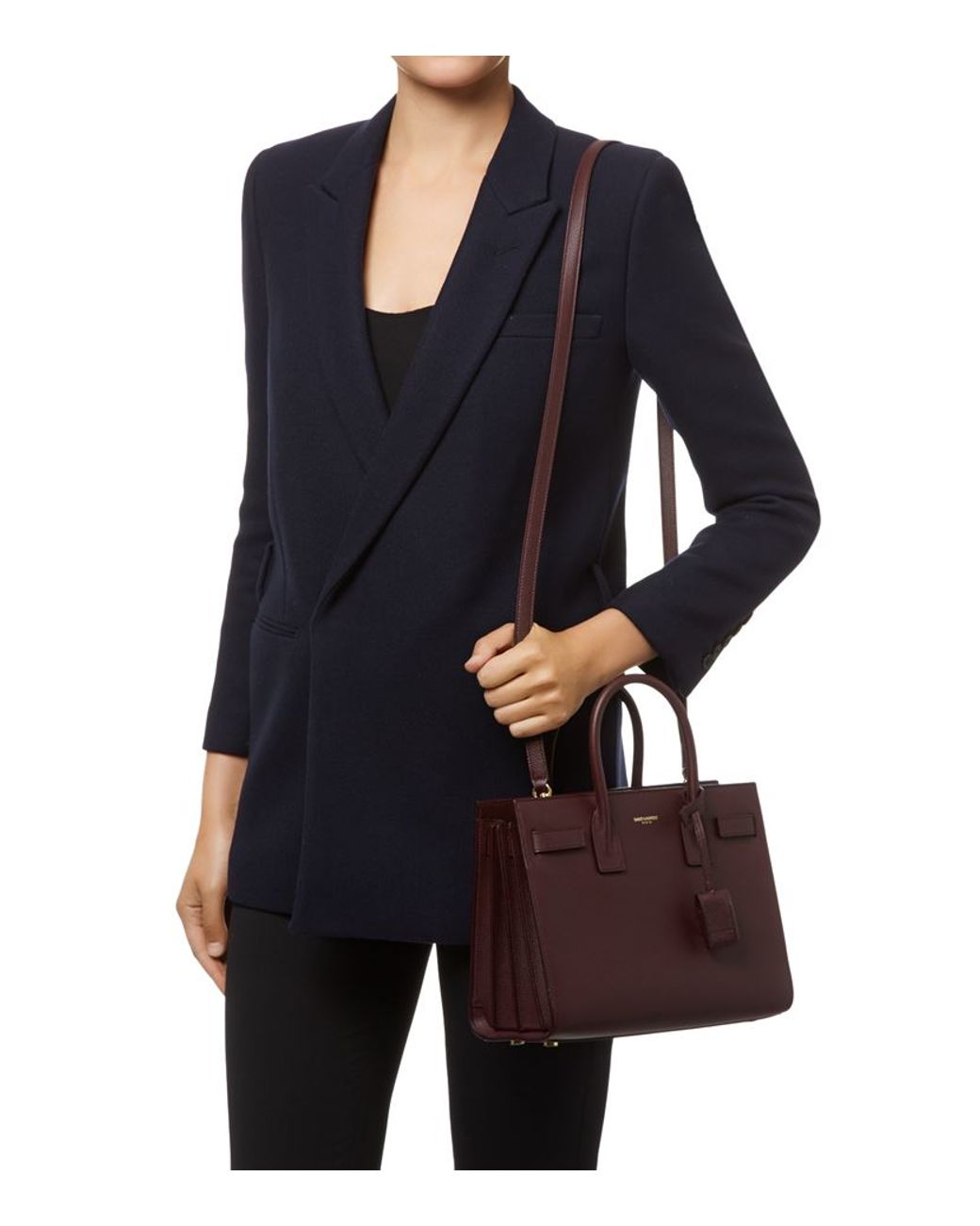 Saint Laurent Baby Sac De Jour Bag in Brown Lyst UK