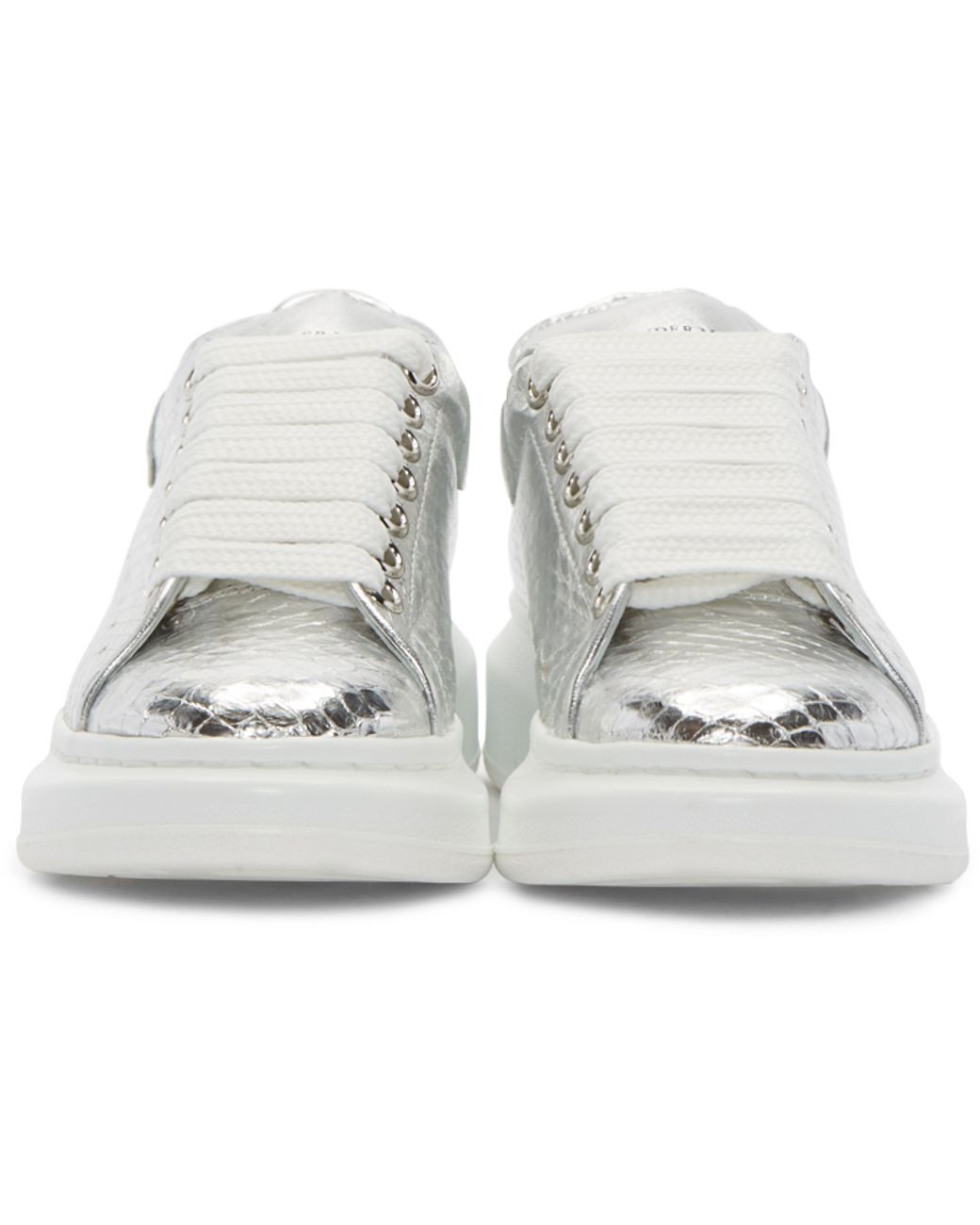 Alexander mcqueen store silver sneakers