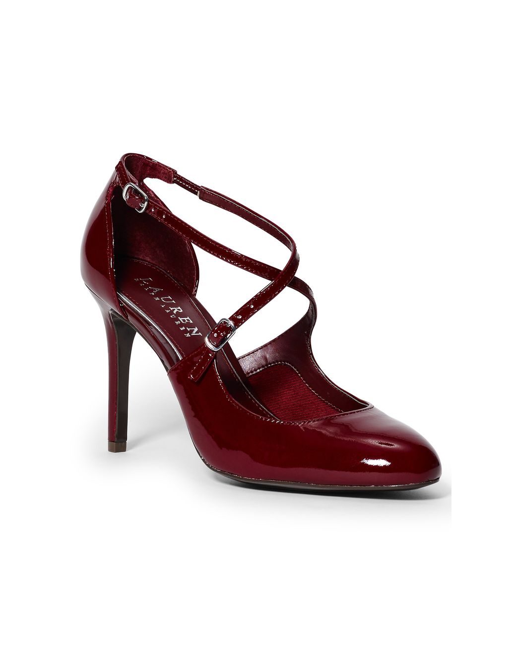 Ralph Lauren Raquel Patent Leather Pump in Red Lyst