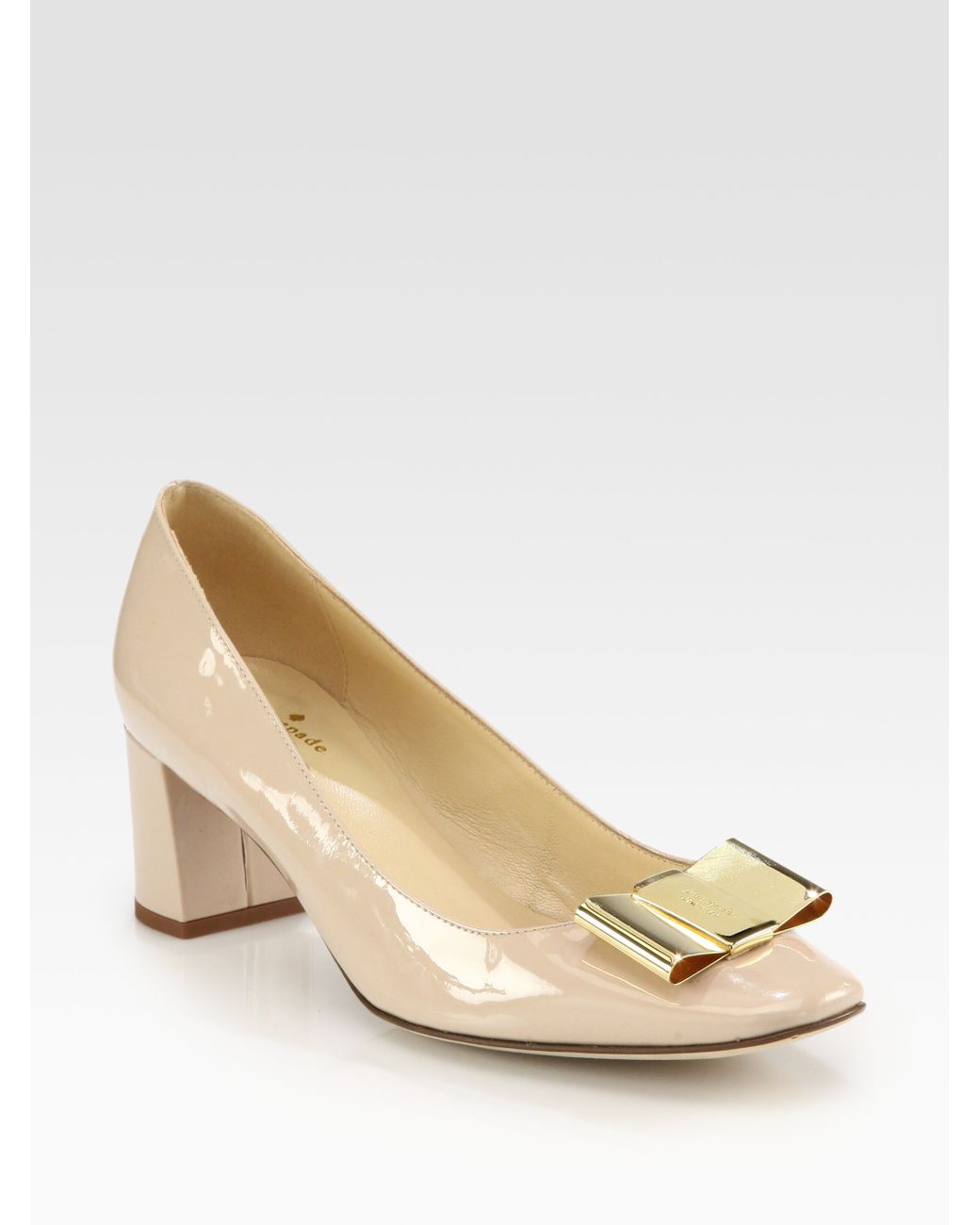 Kate Spade Dijon Patent Leather Bow Pumps in Pink | Lyst