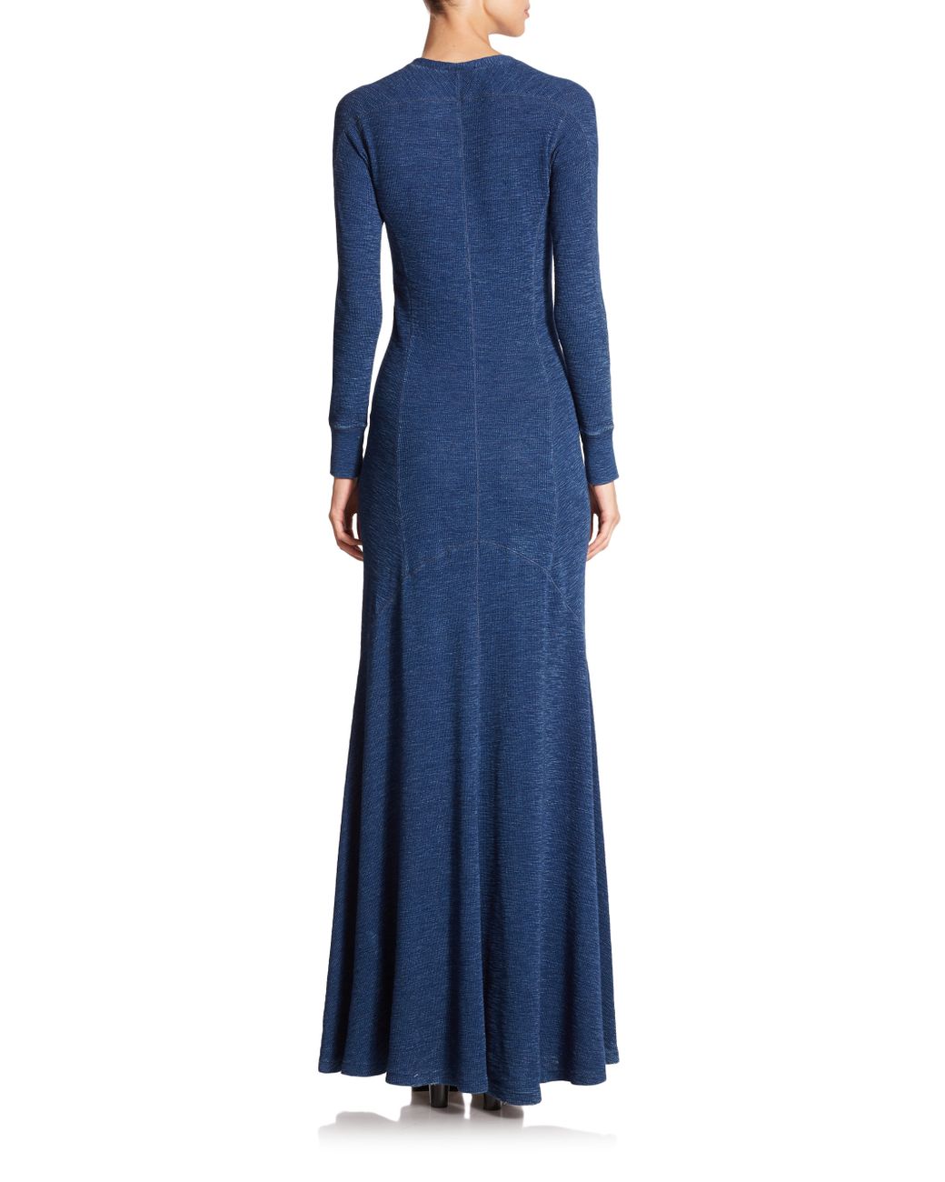Polo Ralph Lauren Cotton Maxi Dress in Blue | Lyst