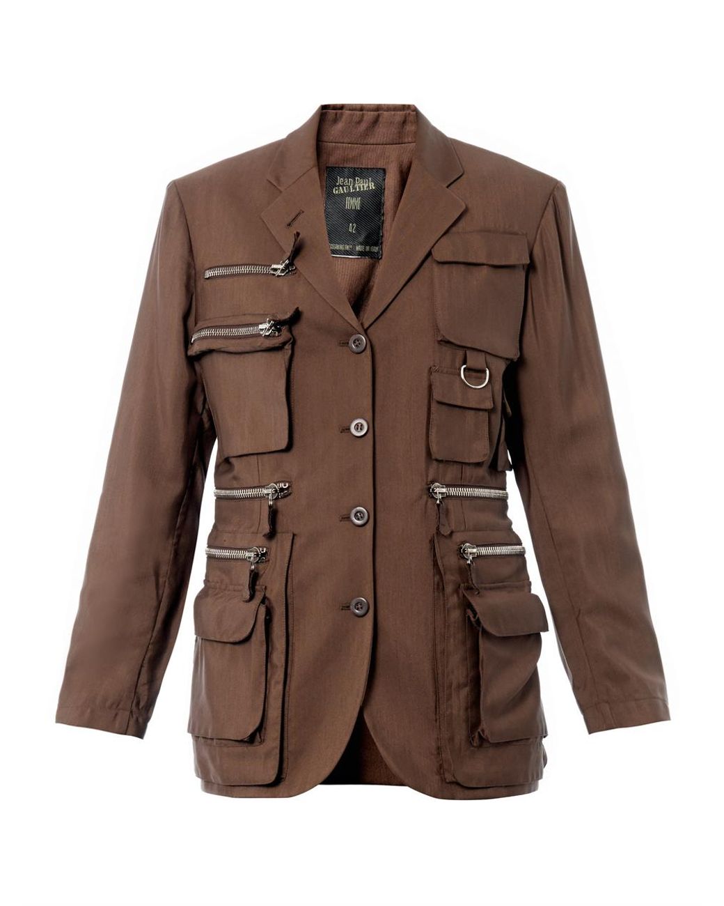 Jean Paul Gaultier Multipocket Safari Jacket in Brown | Lyst