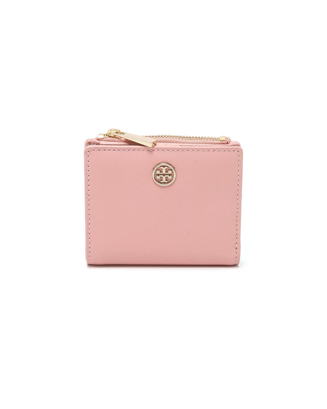 Tory Burch Pink Salt & Daylily McGraw Color-Block Flat Wallet