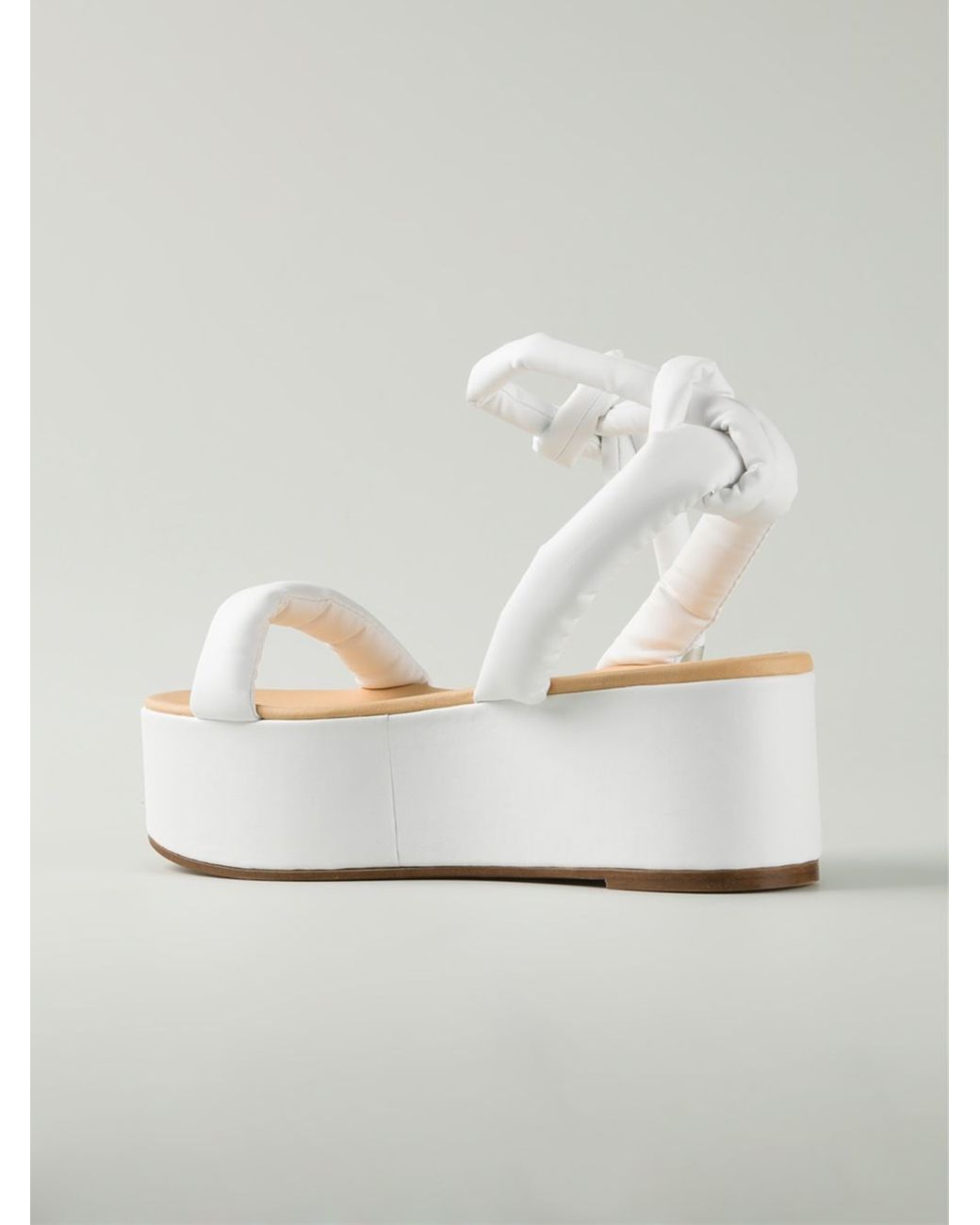 MM6 by Maison Martin Margiela Flat Platform Sandals in White Lyst
