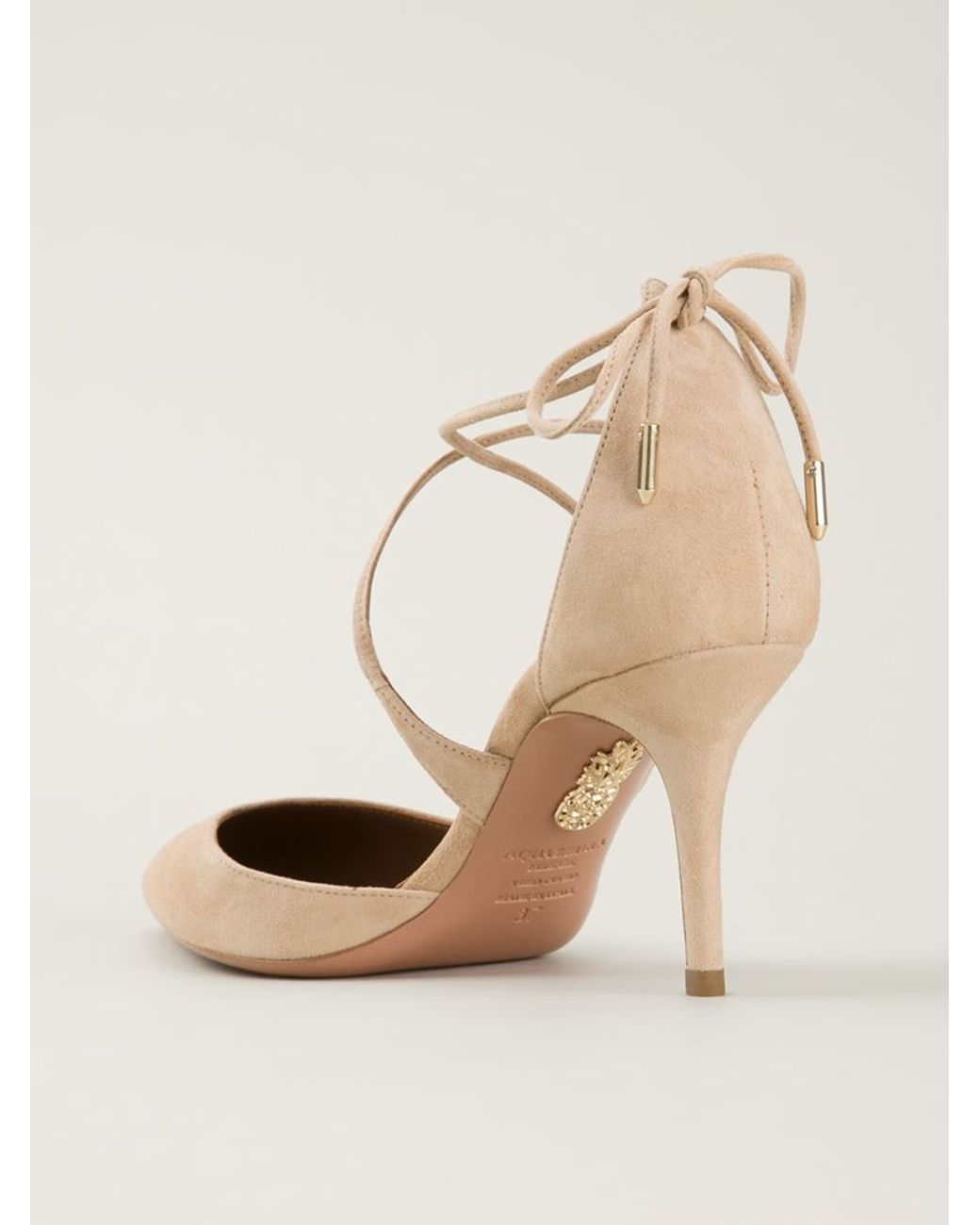 Aquazzura 'Matilde' Pumps in Natural | Lyst