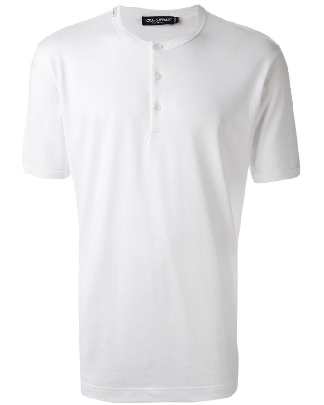 Dolce & Gabbana Henley Shirt in White for Men Lyst