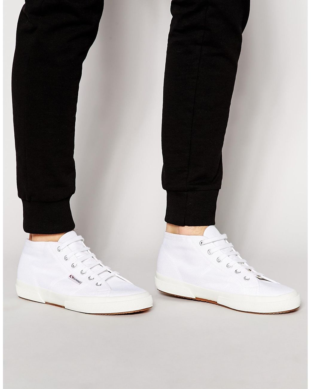 Superga 2754 Mid Sneakers in White for Men | Lyst