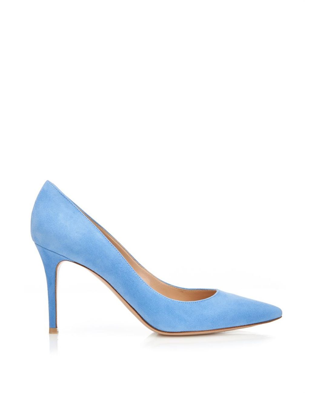 Gianvito Rossi Business Point-Toe Suede Pumps in Blue | Lyst