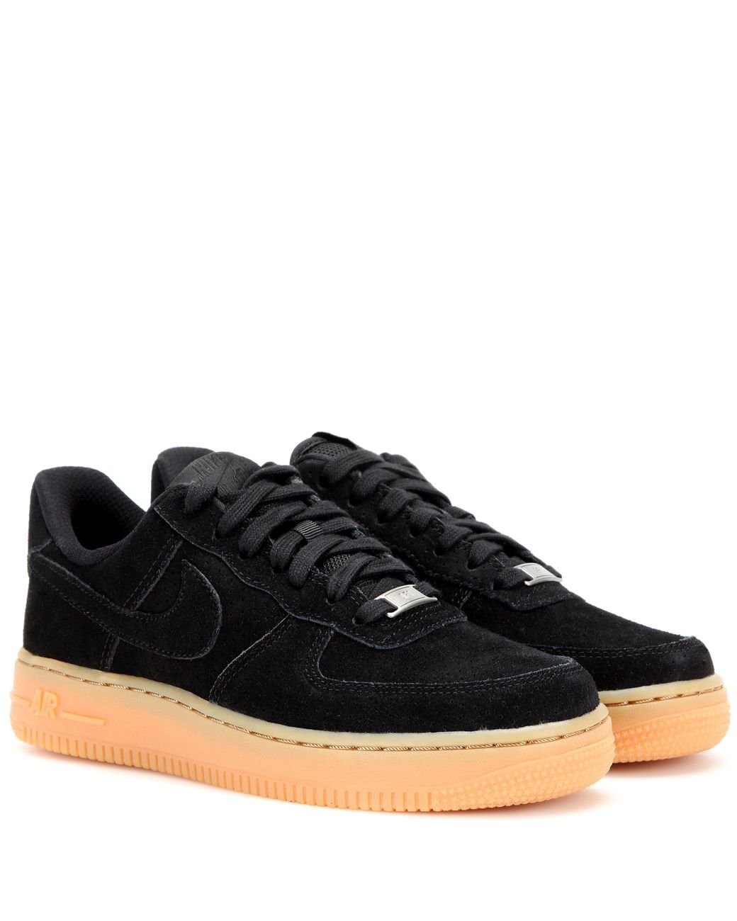 black suede airforces