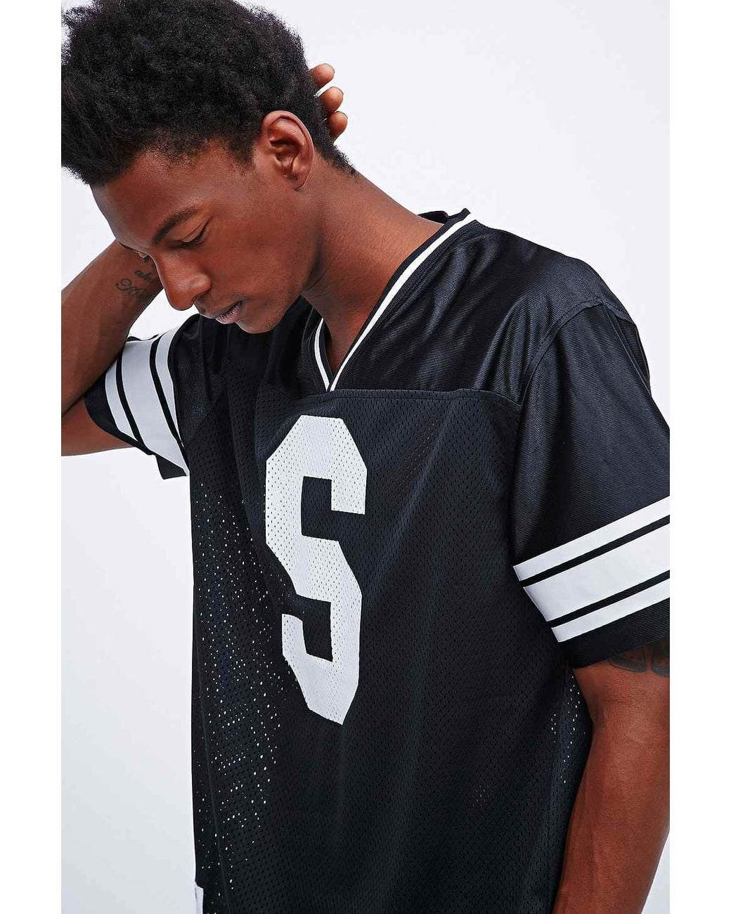 Stussy All City Mesh Football Jersey In Black for Men | Lyst UK